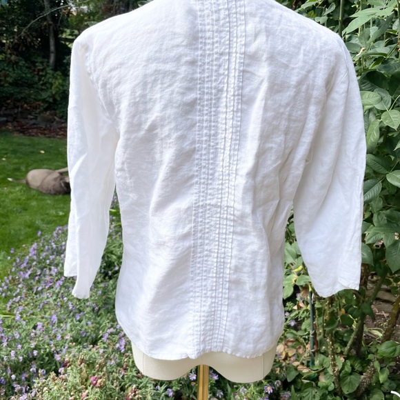 J.Jill Linen Button Down Blouse - Picture 5 of 8